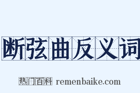 断弦曲反义词是什么意思的图片